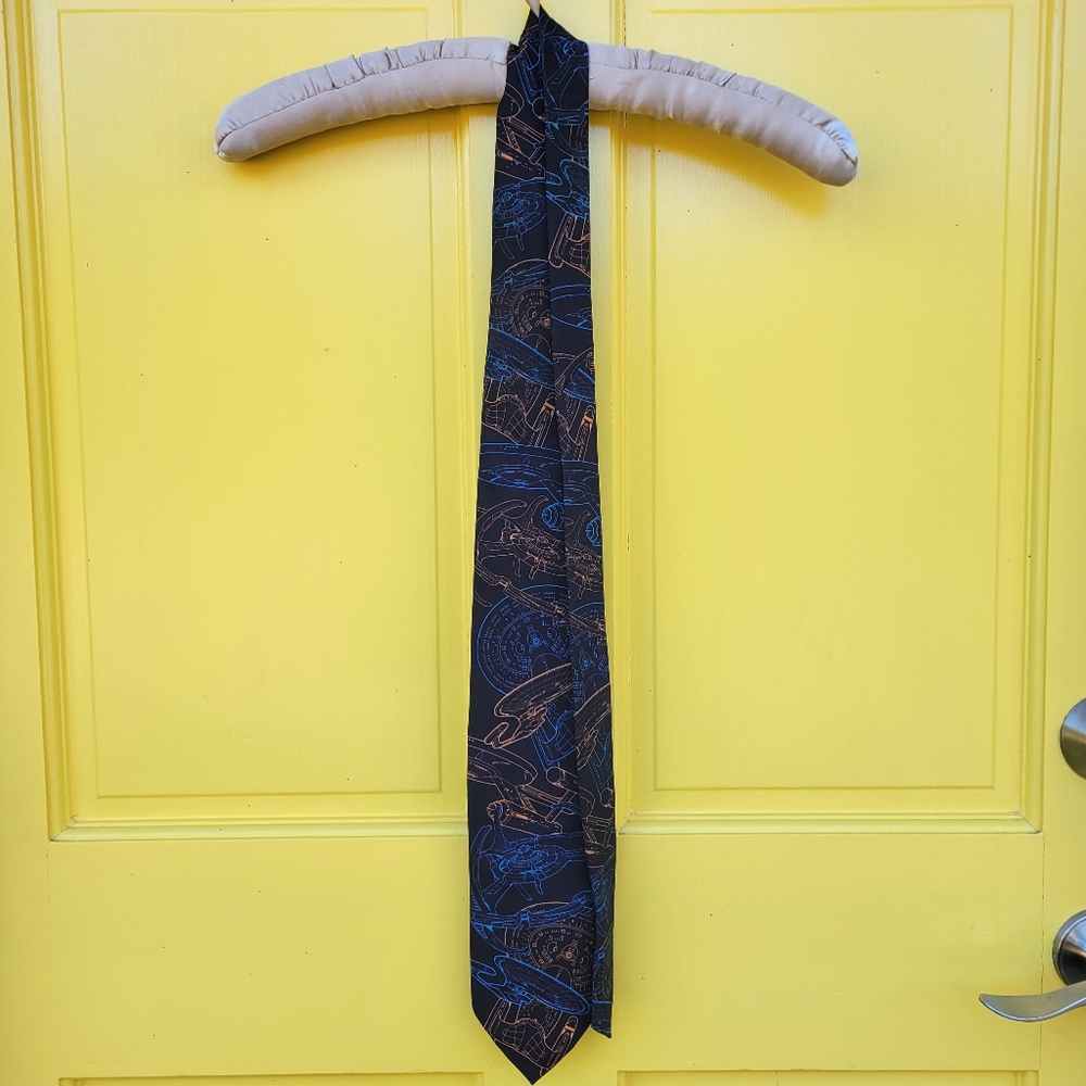 Ralph Marlin Vintage Star Trek “Combination Ships” Tie Paramount 1994 USA Made